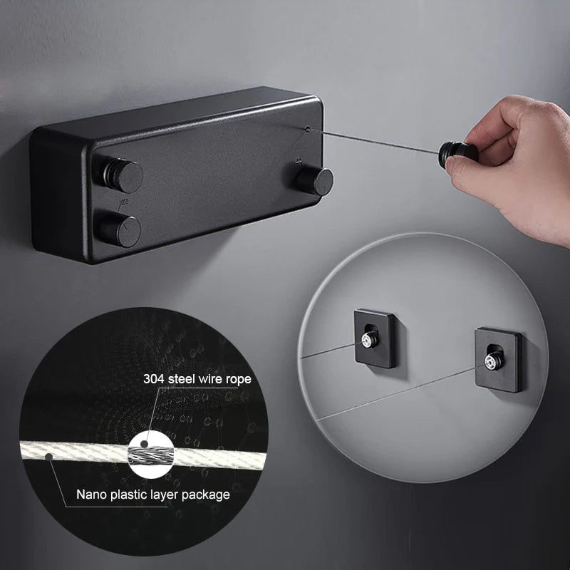 Wall Mounted Dual Retractable Clothes Line